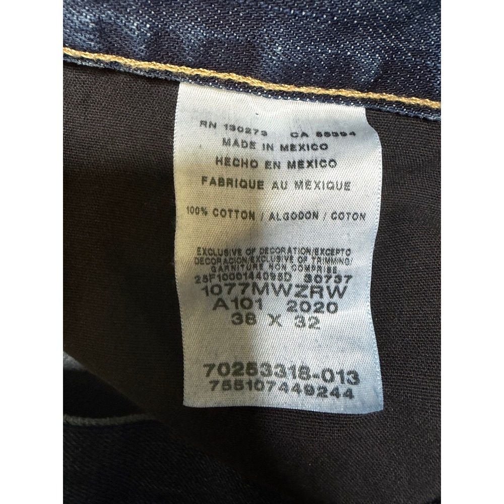Wrangler Jeans Mens 38x32 Blue Retro Slim Boot 1077MWZRW Western Denim Pants - Picture 7 of 12